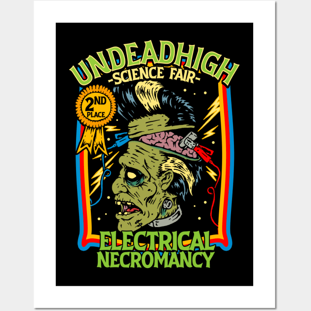 Frankenstein's Undead High Science Fair Electrical Necromancy Wall Art by MonstersandMartians